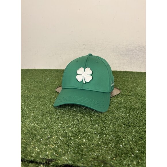 Black Clover hat cap fitted large L/XL green white lighweight breathable mens 3 - Picture 3 of 8